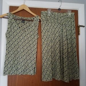 Two piece matching skirt and tank